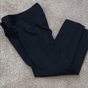 Black dress pants. Straight leg